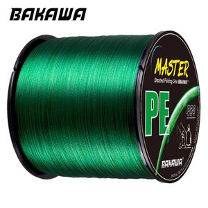 Ligne de tresse BAKAWA Ligne de pêche à la carpe 300M 500M 1000M 100M 4 brins tressés Japon Multifilament PE Fil Super Fort Durable Lisse Tackle 231201