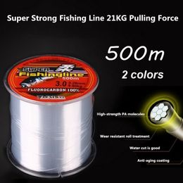 Gevlochten Lijn Vissen Supersterk Nylon Niet Fluorocarbon Tackle NonLinen Multifilament 100200500M 230607