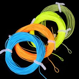 Tresse Ligne Pêche À La Mouche 100FT30.5M Poids Avant Flottant 2 Boucles 2F3F4F5F6F7F8F Pour Trout Tackle 221107