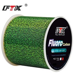 Vlechtlijn FTK vissen 300m onzichtbare spikkel karper fluorocarbon 0eammm-0,50 mm 4.13LB-34.32LB Super sterke gevlekte zinken