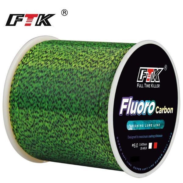 Tresse ligne FTK pêche 300m Invisible Speckle carpe fluorocarbone 0.20mm-0.50mm 4.13LB-34.32LB Super fort tacheté naufrage