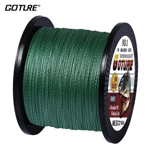 Braid Line Goture Pe Blaided Fishing Multifilament 500m 4 strengen koordkarpers voor zoetwater en zoutwater 880 lb 230113