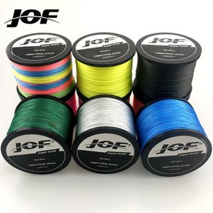 Ligne de tresse JOF 300M 500M 1000M PE pêche 8 brins tressés 18-96LB Multifilament lisse 221122