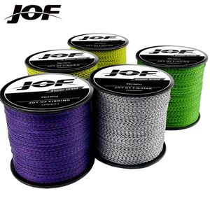 Ligne de tresse JOF 4 brins 300M PE tressé spot de pêche Invisible10-80LB Multifilament lisse pour carpe