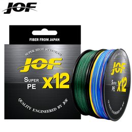 Braid Line Jof X9 X12 500m 300m gevlochten visserij 9 12 strengen Multicolor multifilament zoutwater PE 20 24 35 40 50 65 80lb 230822