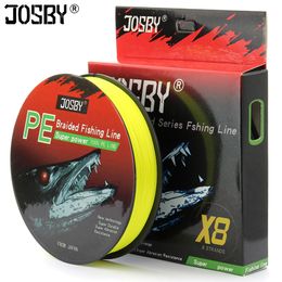 Tresse Ligne JOSBY Pesca 8 Brins Carpe Tressé Ligne De Pêche Peche Pe Accessoires Tout Pour Mouche Corde Monofilament 100M 200M 300M 500M 230718