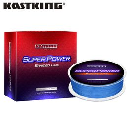 Línea de trenzas Kastking Superpower 300M500M1000M PE FISHING LINE 4 STRANDS 6-80LB2.7-36.4KG Línea multifilamento fuerte para agua salada 230403