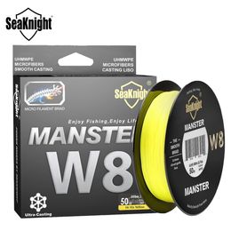 Tresse Ligne SeaKnight Marque MONSTERMANSTER W8 150M 300M 500M 8 Brins Coulée Fil Tressé Pêche 15100LB Lisse Multifilament 221128