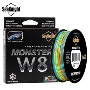 Ligne de tresse SeaKnight W8 MONSTERMANSTER 300M 500M Ligne de pêche en tresse multicolore 8 brins PE Ligne basse extrêmement pour l'eau salée 20-100LB 230608