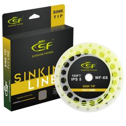 Braid Line SF 100 FT Fly Fishing Line Hi-Viz Sinking Tip Line IPS5 Fly Line Weight Forward Taper Floating WF 3 4 5 6 7 8 9 WT 230421