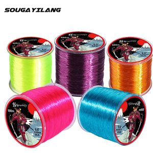 Ligne de tresse Sougayilang 500 m Japon Ligne de pêche en nylon 7-38LB 0,14 mm-0,5 mm Ligne de nylon monofilament fluorocarbone super forte Produits de pêche 231020