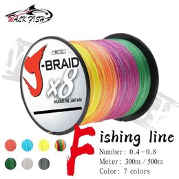 Ligne de tresse WALK FISH japon 8X pêche 300M 500M 8 brins tressés Multifilament PE pour fil de carpe 231202