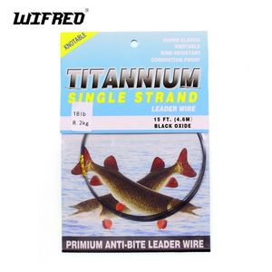 Ligne de tresse Wifreo 15ft / 4,6m Pas de leader de pli Ligne Saltwater Pike Fishing Leaders / Trace Fly Tying Wiggle Tail Link Wire 230812