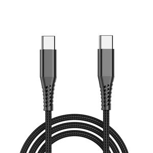 Cable trenzado de cargador rápido tipo C para Samsung S24 Ultra S23 S22 S21 Cable de sincronización de carga de teléfono Android 3 pies 6 pies
