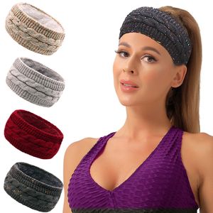 Diademas de punto trenzado con aguja de invierno para diadema estirado oreja de crochet cálido envoltura para mujeres tx0101