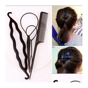 Braiders Hair Twist Styling Clip Stick Bun Maker Accesorios de herramientas de trenza Fashion 1 Setis4pcs Drop entrega Productos Care Dhcbk