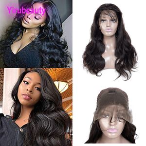 Perruque Lace Front Wig brésilienne 13x4, cheveux vierges, Body Wave, couleur naturelle, avec cheveux de bébé, 100% cheveux humains