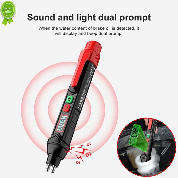 Probador de líquido de frenos para coche, probador Digital de líquido de frenos para DOT3/DOT4/DOT5.1, pluma de control precisa de la calidad del aceite, alarma de luz de sonido