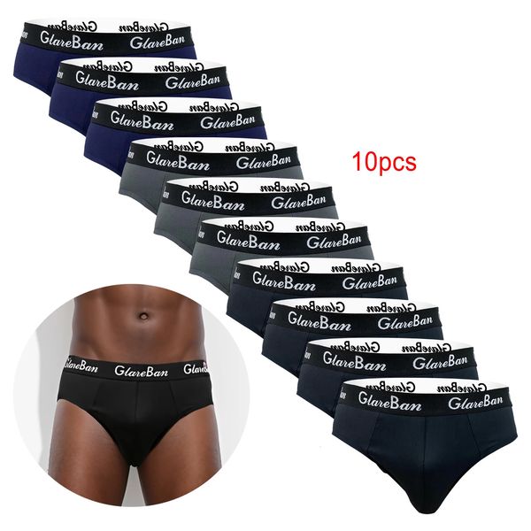 Marque 10pcs Pack Sous-vêtements sexy pour hommes Slips Polyester Culottes pour hommes Gay 2023 Slips Bikini Jockstrap Brésilien Doux 240119