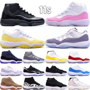 Classique 11 11s Chaussures de basket-ball pour hommes Femmes Baskets Cool Grey Jumpmans Midnight Navy Jubilee 25e anniversaire Cap and Gown Outdoor Sneakers Taille 36-47