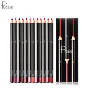 Marque 12pcs Matte Lip Liner Set Crayon MaSmooth Longue Durée Pour Contour Lipline Multifonctionnel Maquillage Cosmétiques Stylo Crayons9028894