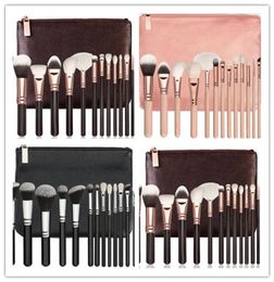 marca 15PCSSet pennello con borsa in PU trucco pennello professionale per fondotinta in polvere, fard, ombretto, eyeliner, matita per sfumare5042861