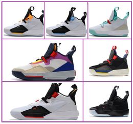 Air Jordan 33 Pack Tech Future of Flight Chaussures de sport pour hommes prévente 33 s XXXIII Guo Ailun Chine Jade Colorway Gris Fumé Blanc Baskets