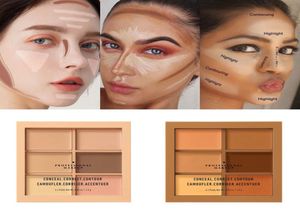 Merk 6 Kleuren Eye Concealer Highlighter Corrector Poeder Palet Contouren Markeerstift Bronzer Gezicht Make-Up Poeder8706377