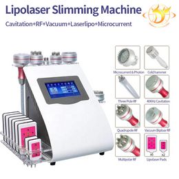 Merk 9 in 1 UNOISETION Cavitatie Radiofrequentie Vacuüm Foton Lipo Laser Body Slanke Vet Verwijdering Beauty Machine