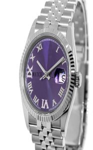 Marque Une toute nouvelle montre Datejust 36 mm en acier or blanc violet cadran romain lunette cannelée 126234 mécanique automatique femmes dames W6453939