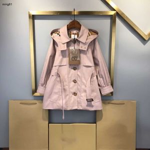 Marque automne enfants manteau de créateur doublure à carreaux veste bébé taille 110-160 haute qualité coupe-vent long pour fille et garçon Nov15