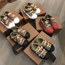 Zapatos casuales de marca para bebé, zapatos de lona con hebilla y correa para niños, tamaño 26-35, zapatillas de deporte multicolor opcionales para niñas y niños Dec05