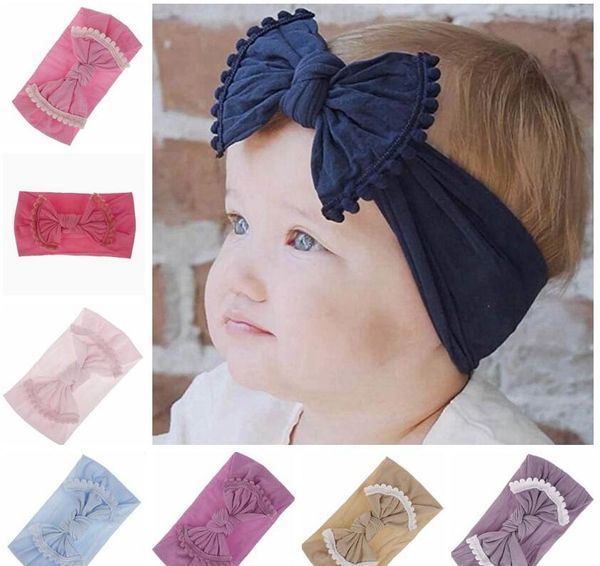 Marque bébé bandeau enfant en bas âge arc bandeau gland bébé filles bandeau grand noeud Turban enfants cheveux accessoires 21 Designs livraison gratuite