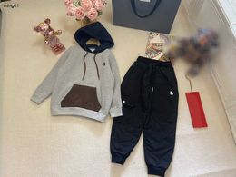Merk baby trainingspak winter jongen meisje tweedelige set kinderen designer kleding maat 100-160 capuchon kind hoodie en broek nov25