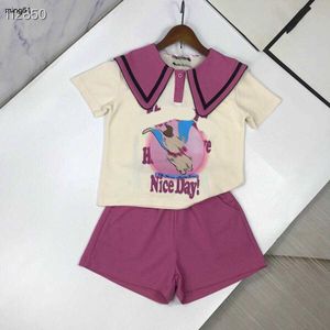 Marque Baby Tracksuits Elephant Print Summer Suit à manches courtes Contrôle Kids Designer Clothes Taille 90-150 cm Girls T-shirts et shorts 24april