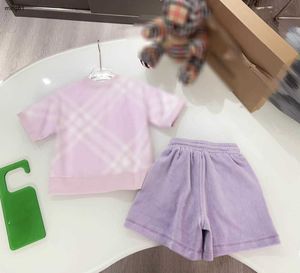 Marque Baby Tracksuits Filles Suit à manches courtes Tapis de créateur de créateurs Taille de 100 à 160 cm