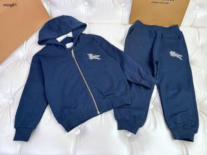 Marque bébé survêtements vêtements de marque pour enfants de haute qualité Taille 100-160 Logo Knight broderie veste et pantalon à capuche fille garçon Nov25
