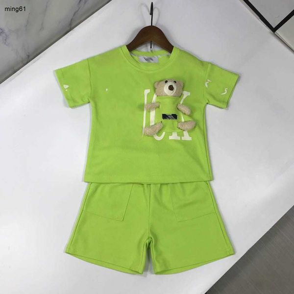 Marque Baby Tracksuits Pocket Doll Bear Design Costume d'été Contrôle de créateur Taille de créateurs 90-150 cm T-shirts et shorts 24aPril