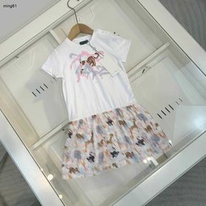Marque Baby Tracksuits Summer Kids Designer Clothes Taille 90-160 cm Multiple Animal Pattern T-shirts et jupes imprimées 24APril