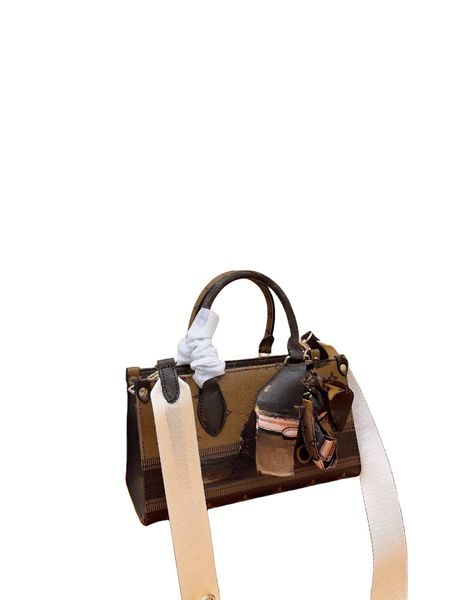 bolso de marca, bolso de mano, bolso de hombro, bolso de axila, vintage, combinado con correas anchas para los hombros y carteras de cambio