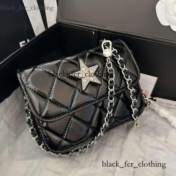 Sacs de marque Fashion Belt Waist Sac Stars Fanny Packs Femme Designers Pentagram Leather Mini Bumbag Silver Handbags Coin Purse Chain Lette 9389