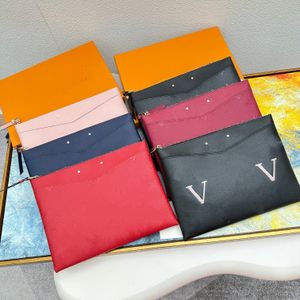 Bolsos de marca Carteras largas para mujer Bolsos de mano con letras en relieve de diseñador Bolsos de mano con cremallera en negro, rojo y rosa Bolsos tipo bolsa Monederos Monederos de bolsillo con cremallera para mujer de marca de diseñador