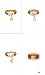 merkbangles ontwerper Bracelet Classic v bloem plaid lederen touw goud zilveren gesp kralen handtouw mannen dames paar armbanden 4042505