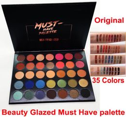 Merk schoonheid geglazuurd oogschaduw palet 35 kleuren oogschaduw moet glinsteren mat matte naakt palet make -up oogschaduw eyeshadow professional cosm1221352