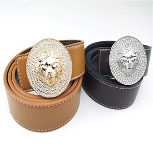 Brand ceinture diamant avec lion ceinture de boucle pour hommes et femmes ceintures de créateurs ceintures de cuir de la mode Bonne qualité 3339