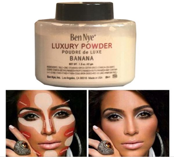 Brand Ben Nye Banana Powder 42G85G Botella de lujo Poudre de Luxe Banana Loose Foundation Beauty Makeup Highlighter6832450