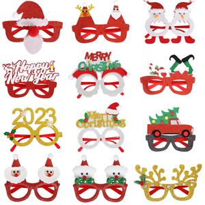 Lunettes de Noël pour enfants 2023 Bonhomme de neige Père Noël Décoration de fête Lunettes Photo Prop