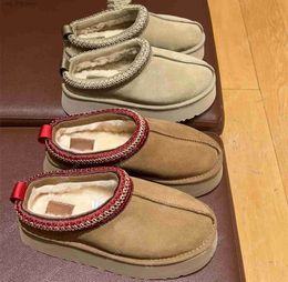 Boots de marca Mujeres zapatillas de piel Tlasos de piel Classic Ultra Mini Plataforma Boot Tasman Leather Leed Wool Comfort Winte A