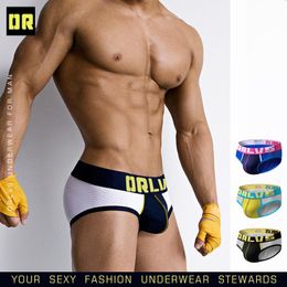 Merk briefs heren onderbroek mannelijk slipje sexy ademende heren briefs katoen slip ondergoed cuecas jocks mannen hombre mesh