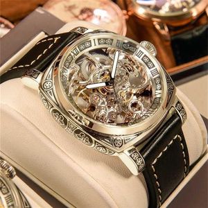Merk Gesneden Horloges Volautomatische mannen horloges Uitgeholde Seagull Mechanische Horloges luxe MAN HORLOGE Reloj Hombre 220209254d